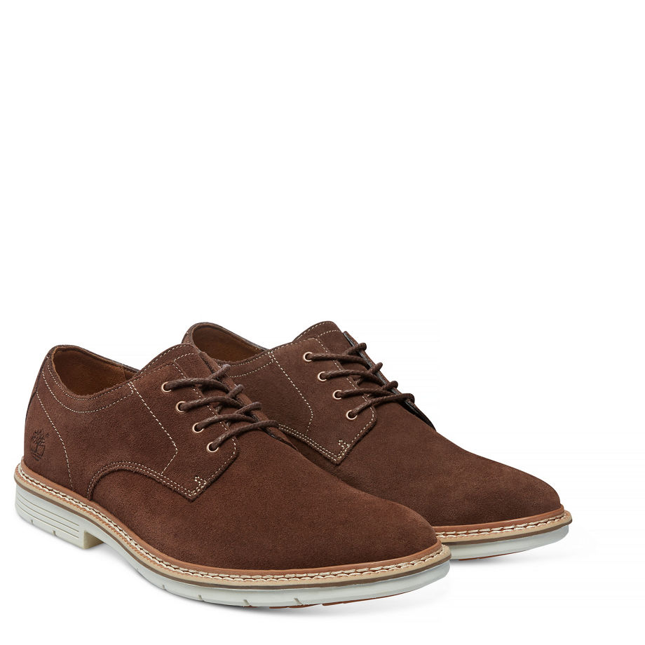 Timberland Men's Naples Trail Smart Oxford Vintage Brown Potting Soil Hammer Ii
