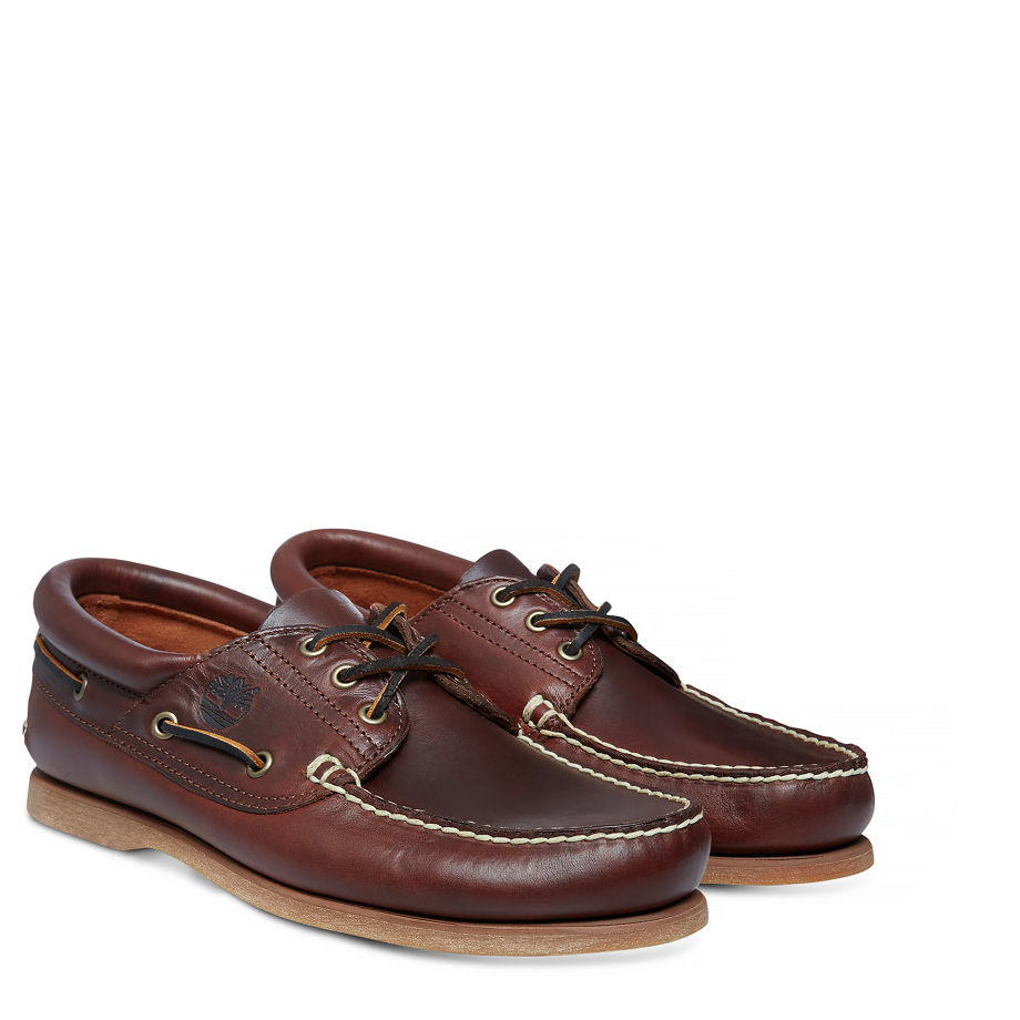 Timberland Men's Padded Collar Boat Shoe Brown