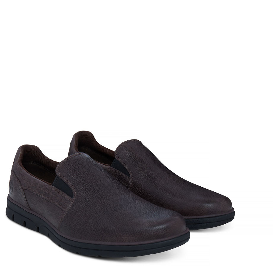 Timberland Men's Bradstreet Slip On Oxford Dark Brown Mulch Woodlands