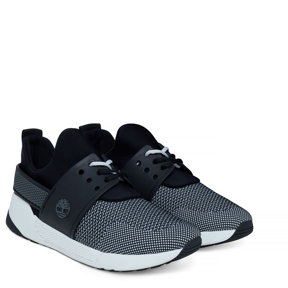 Timberland Women's Kiri Up Knit Sneaker Black/White Black/White