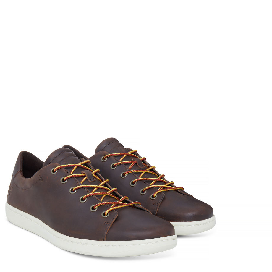Timberland Men's Courtside Leather Oxford Dark Brown Gaucho Saddleback