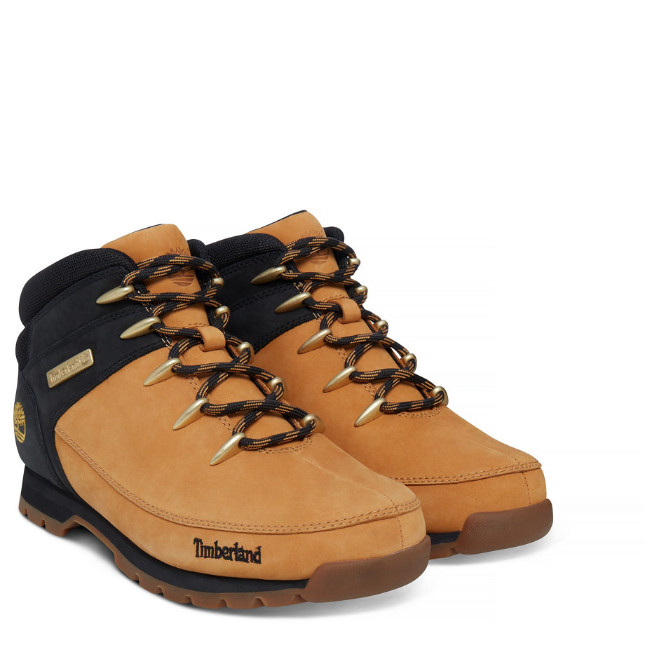 Timberland Men's Euro Sprint Hiker Boot Yellow/Black Wheat/Black