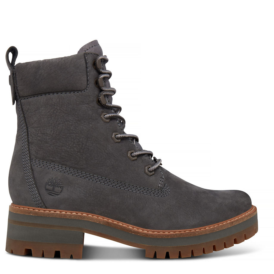 Timberland Women's Courmayeur Valley Lace-Up Boot Grey Dark Grey Earthybuck