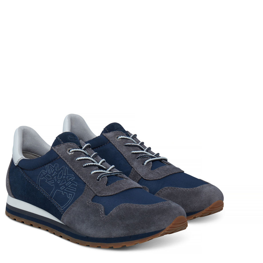 Timberland Women's Milan Flavor Trainer Blue Forged Iron/Total Eclipse Suede (Vintage Blue)