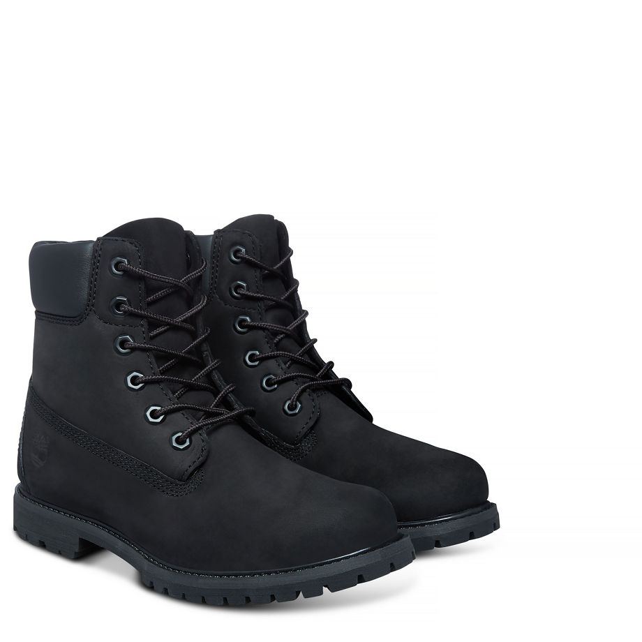 Timberland Women's Icon 6-inch Premium Boot Black Black Waterbuck