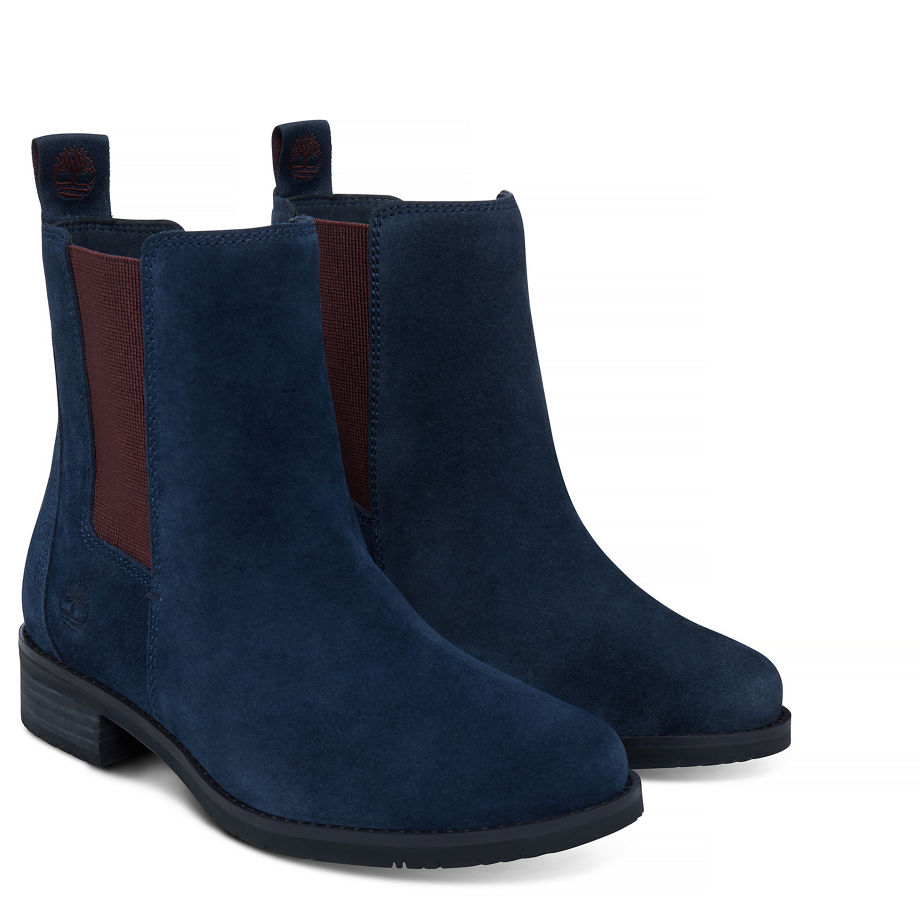 Timberland Women's Venice Park Boot Navy Dark Blue Suede