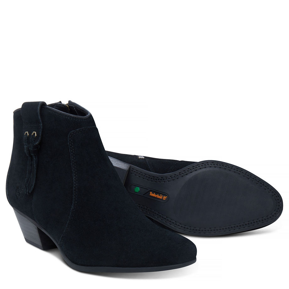 Timberland Women's Carleton Ankle Boot Black Jet Black Suede