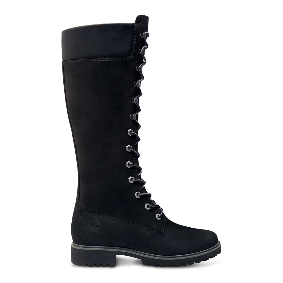 Timberland Women's Premium 14-Inch Boot Black Black Nubuck