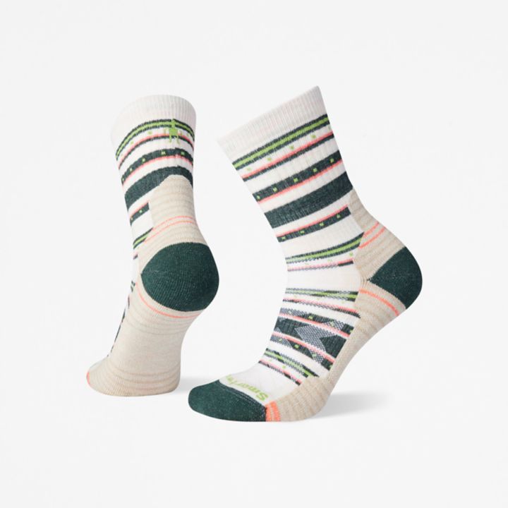 Timberland Women's Smartwool® Hike Light Cushion Stitch Stripe Mid Crew Socks