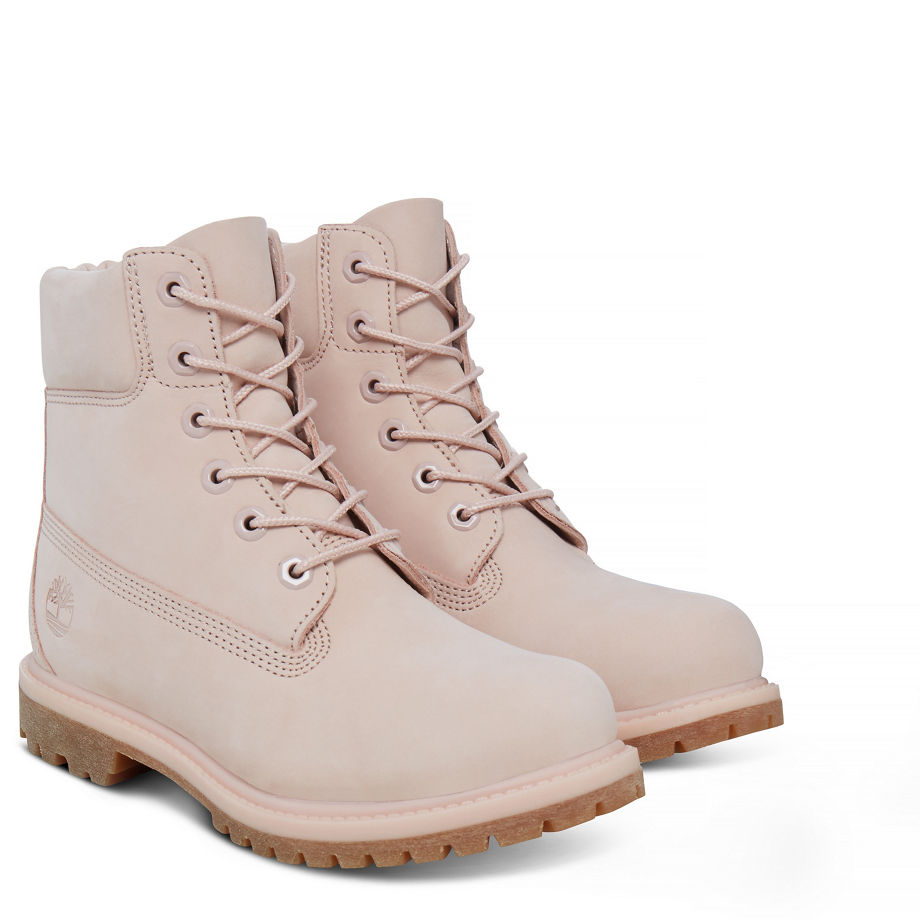 Timberland Women's 6-inch Icon Boot Pastel Rose Cameo Rose Waterbuck Monochromatic