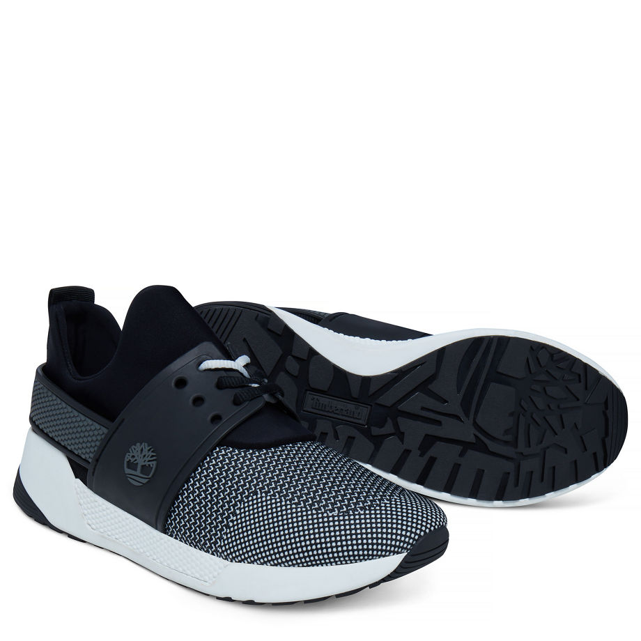 Timberland Women's Kiri Up Knit Sneaker Black/White Black/White