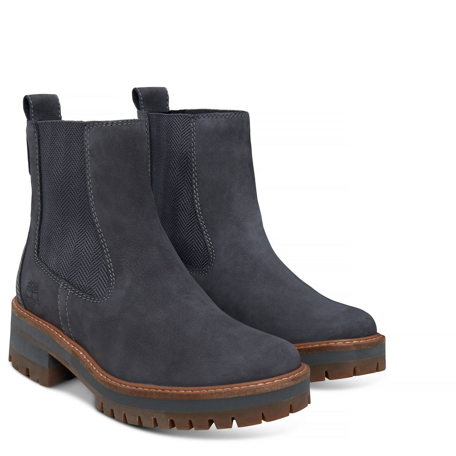 Timberland Women's Courmayeur Valley Chelsea Dark Grey Dark Grey Earthybuck