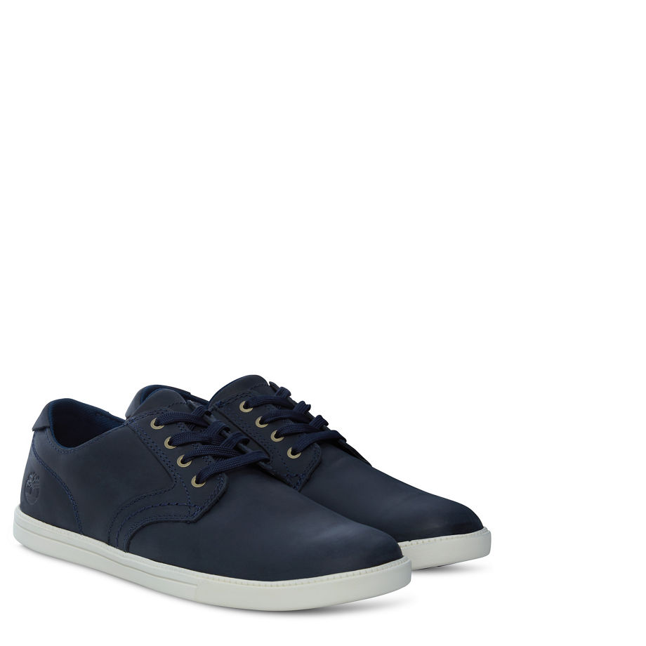 Timberland Men's Fulk Low Profile Oxford Navy Black Iris Saddleback Full Grain