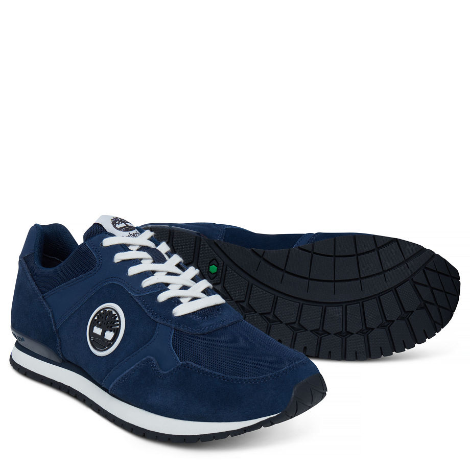 Timberland Men's Retro Runner Trainer Navy Black Iris Hammer Suede