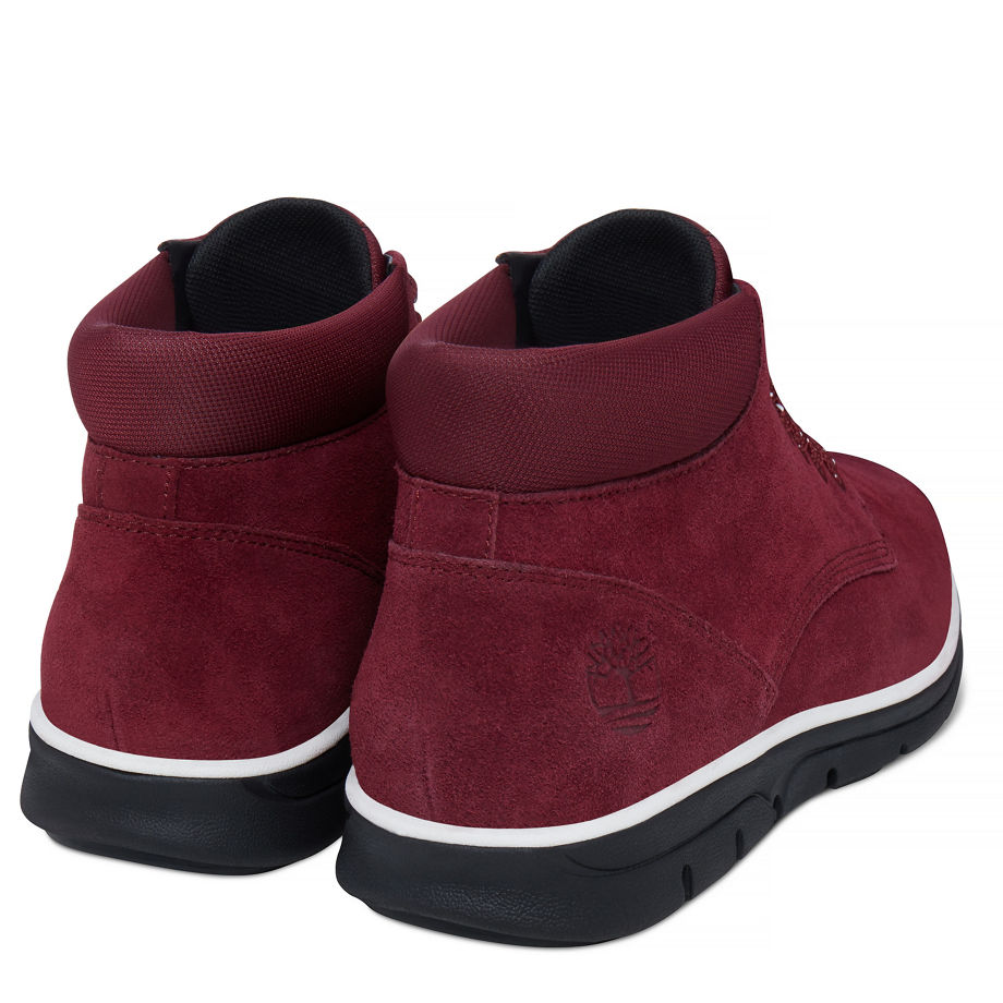 Timberland Men's Bradstreet Leather Chukka Rich Red Zinfandel Silk Suede