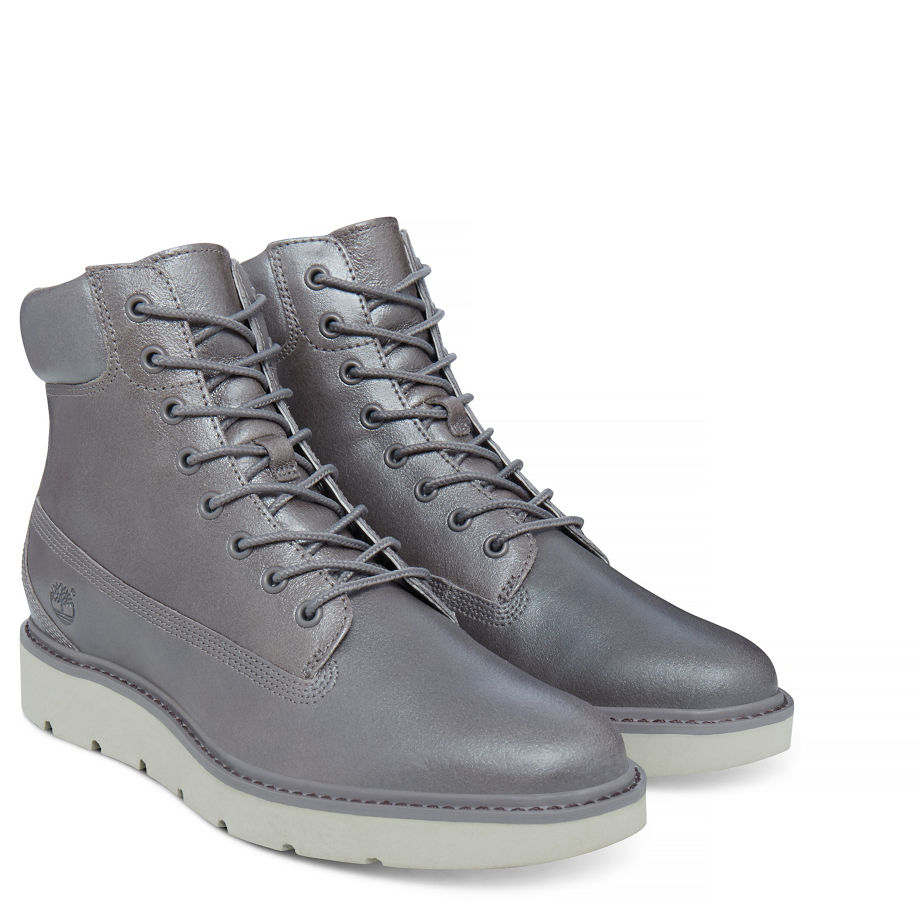 Timberland Women's Kenniston 6-inch Boot Silver Steeple Grey Metallic Waxy Mohawk