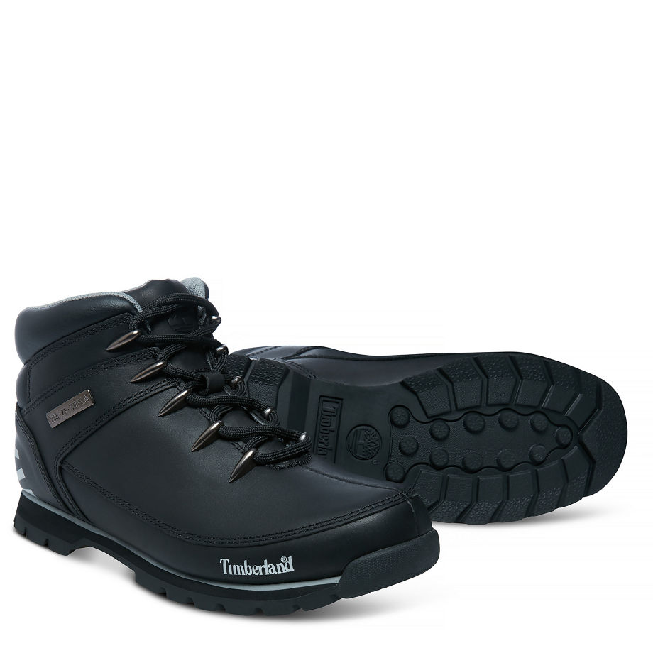 Timberland Men's Euro Sprint Hiker Black Black Reflective