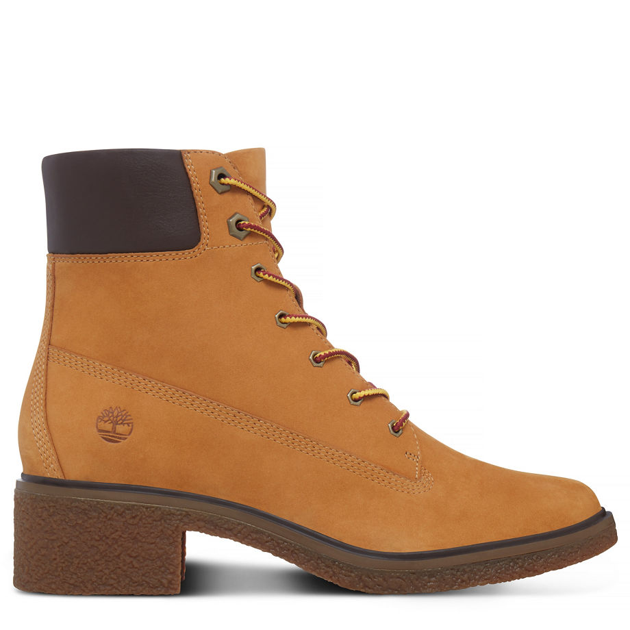 Timberland Women's Brinda 6-Inch Lace Up Boot Yellow Wheat Nubuck