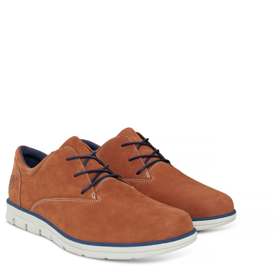 Timberland Men's Bradstreet Plain Toe Oxford Copper Saddle Nubuck