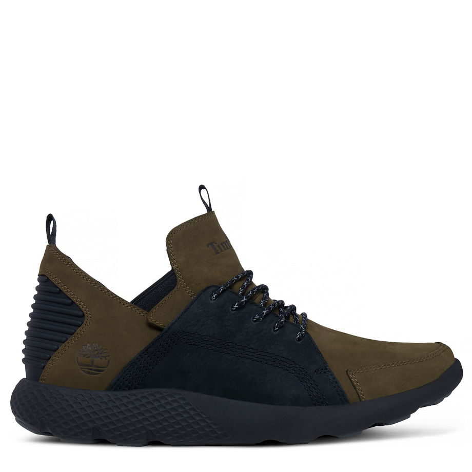 Timberland Men's Flyroam Leather Chukka Dark Green Lichen Nubuck