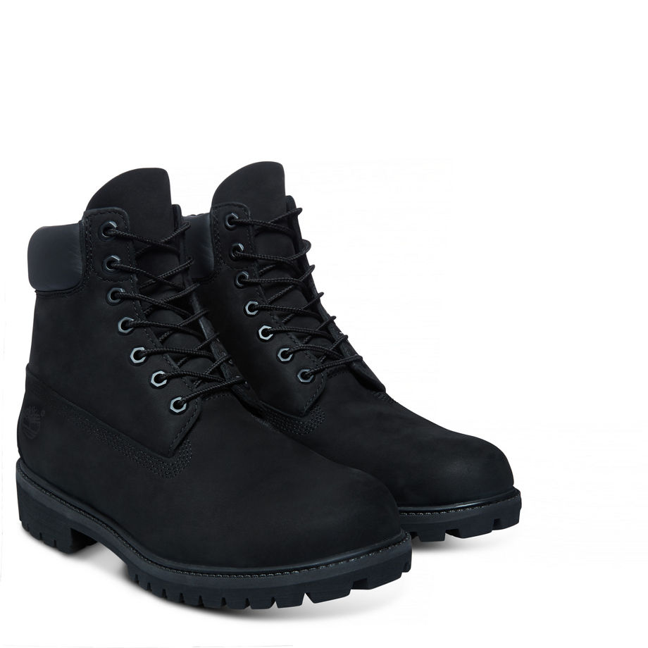 Timberland Men's Icon 6-Inch Premium Boot Black Black Nubuck