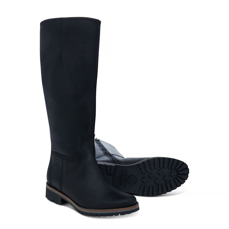 Timberland Women's Main Hill Tall Boot Black Jet Black Mincio