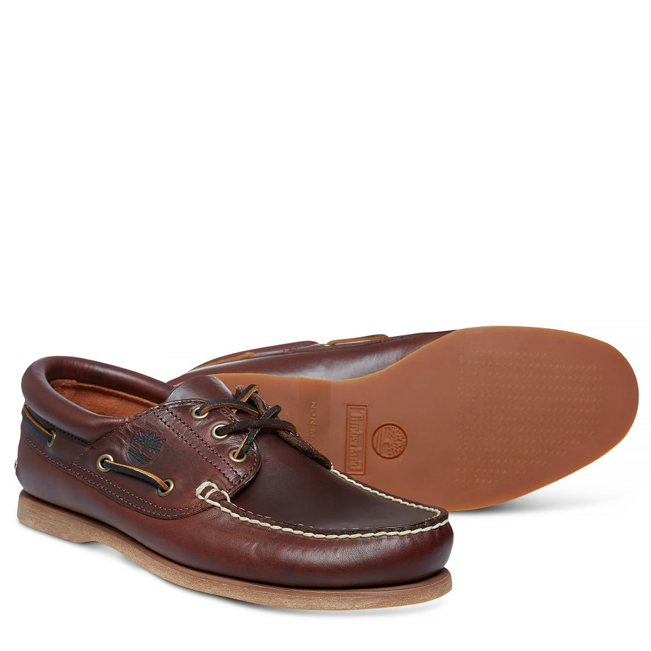 Timberland Men's Padded Collar Boat Shoe Brown