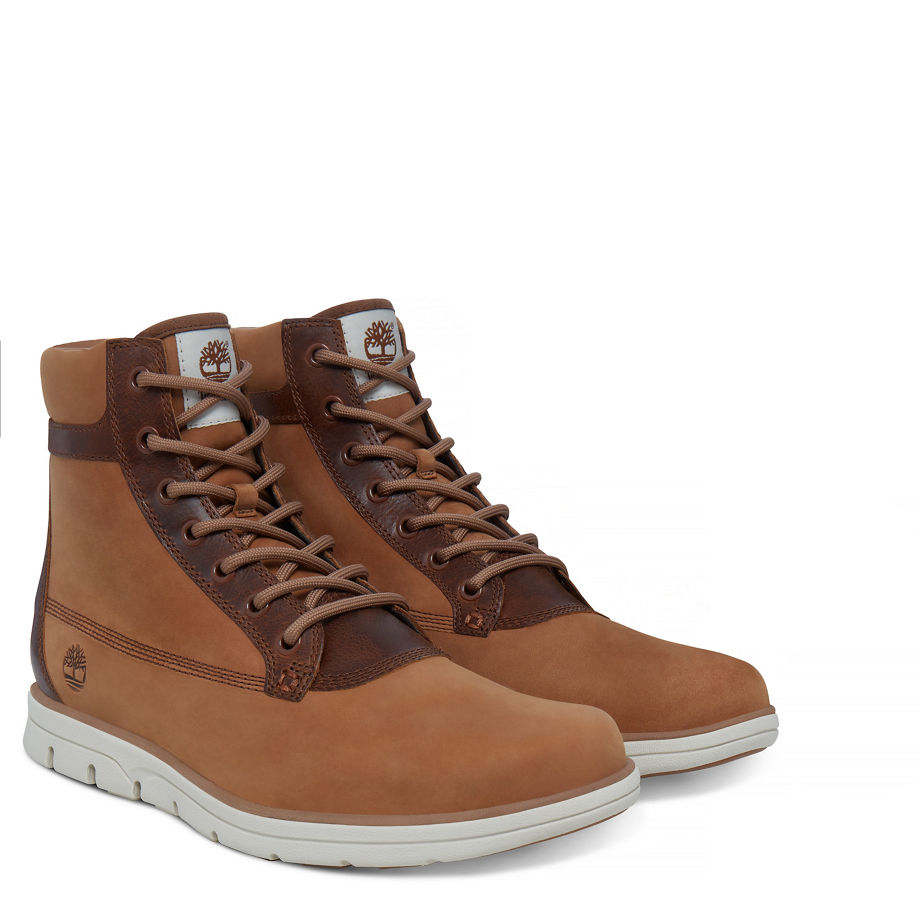 Timberland Men's Bradstreet Mixed Media Boot Tan Oakwood Poseidon