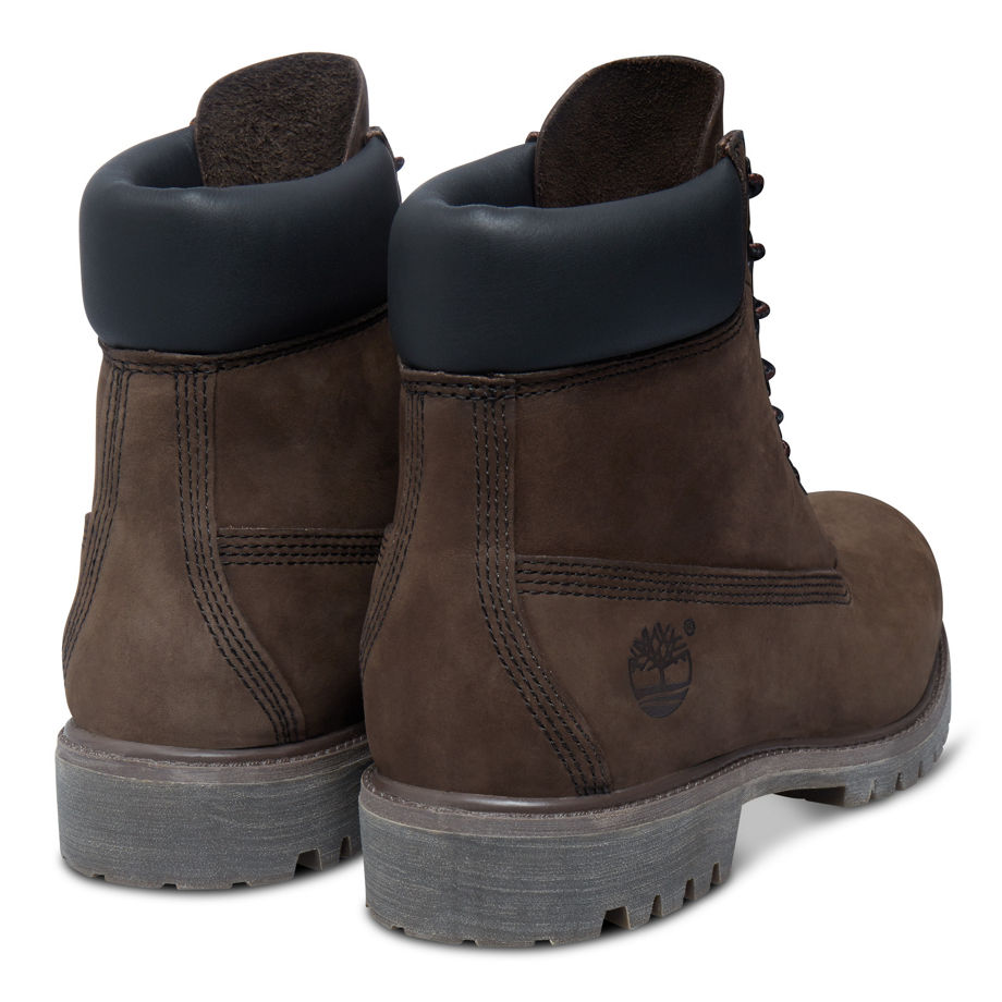 Timberland Men's Icon 6-inch Premium Boot Brown Dark Chocolate Nubuck
