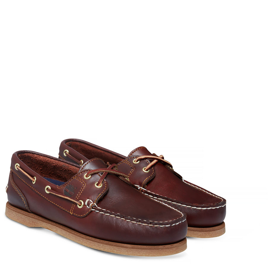 Timberland Women's 2-Eye Classic Boat Shoe Brown Rootbeer Smooth