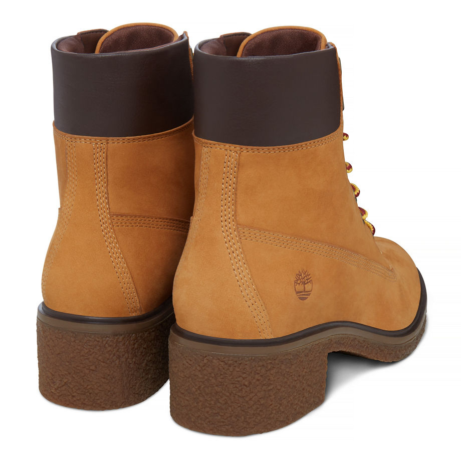 Timberland Women's Brinda 6-Inch Lace Up Boot Yellow Wheat Nubuck