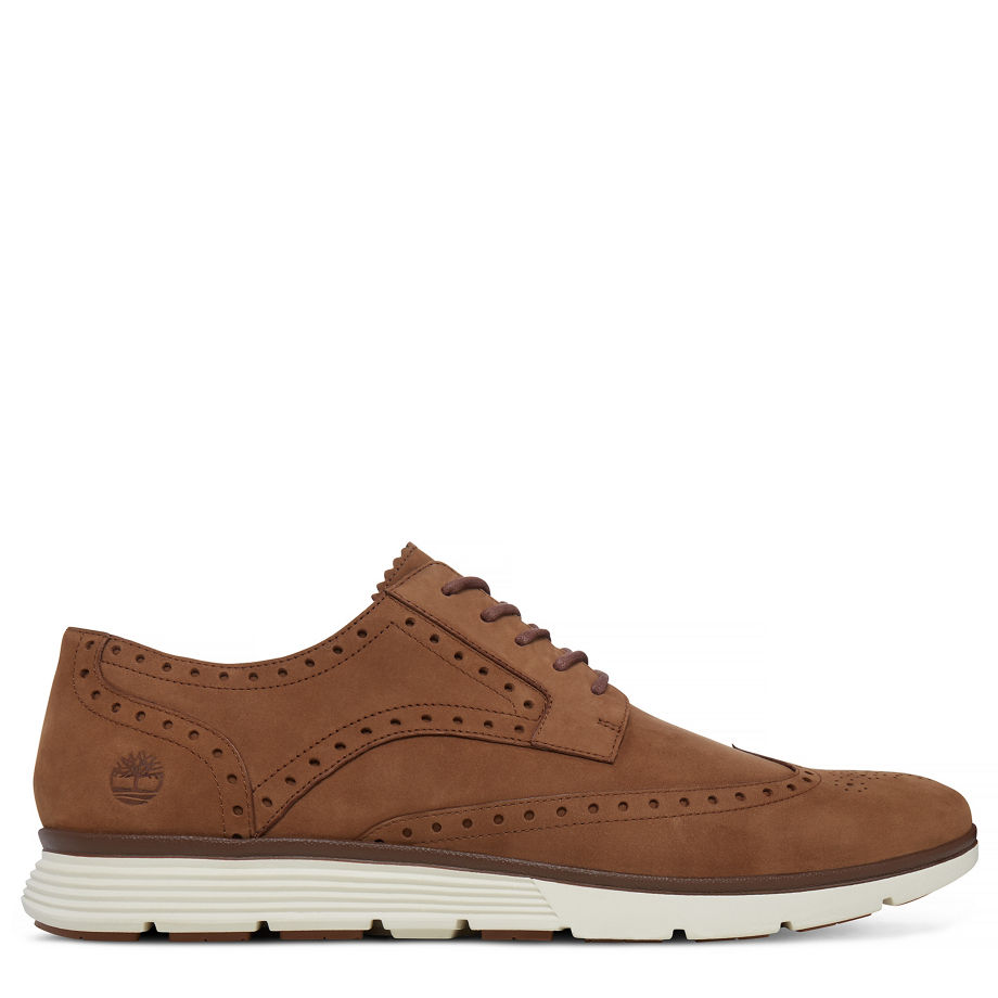 Timberland Men's Franklin Park Wingtip Oxford Tan Dark Rubber Waterbuck