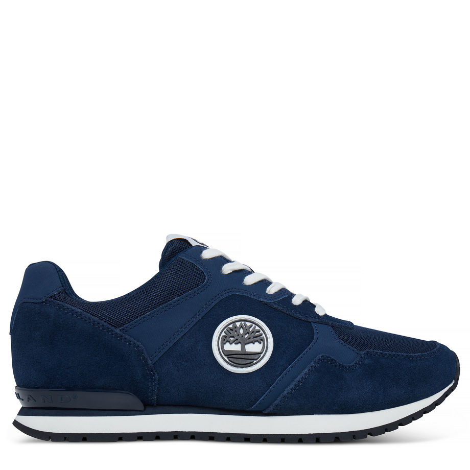 Timberland Men's Retro Runner Trainer Navy Black Iris Hammer Suede