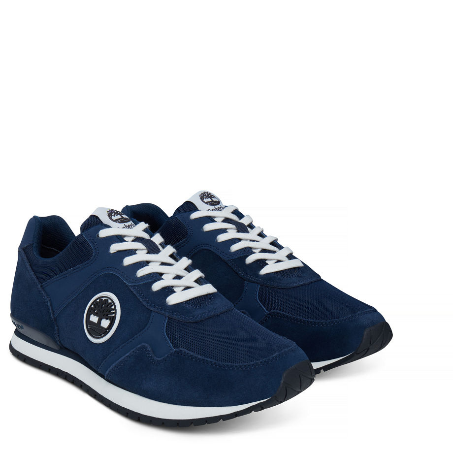 Timberland Men's Retro Runner Trainer Navy Black Iris Hammer Suede