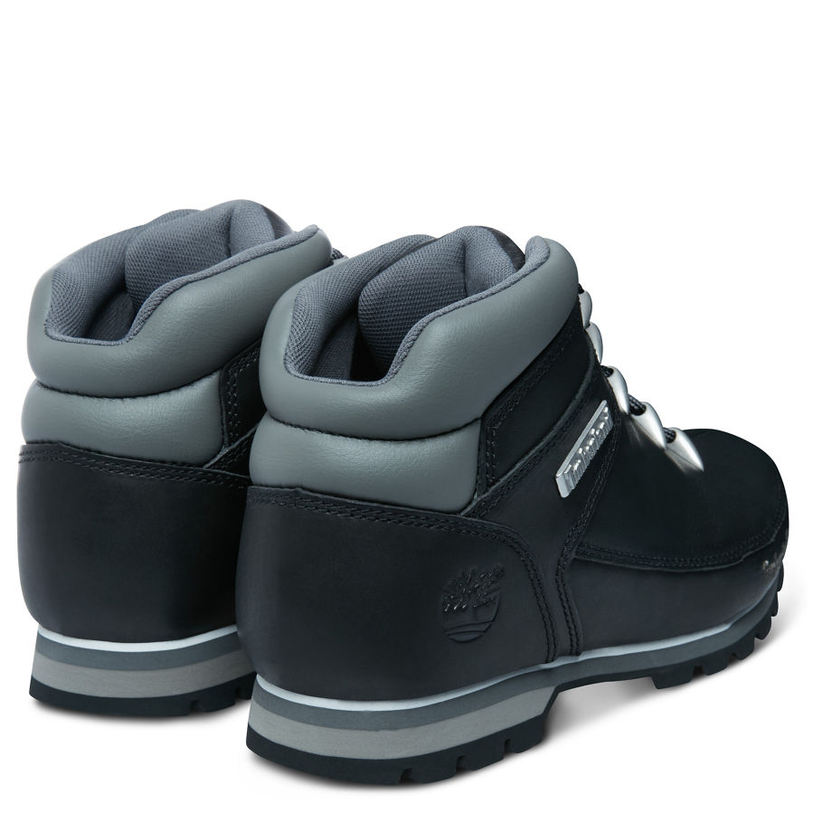 Timberland Men's Euro Sprint Hiker Black Black Smooth