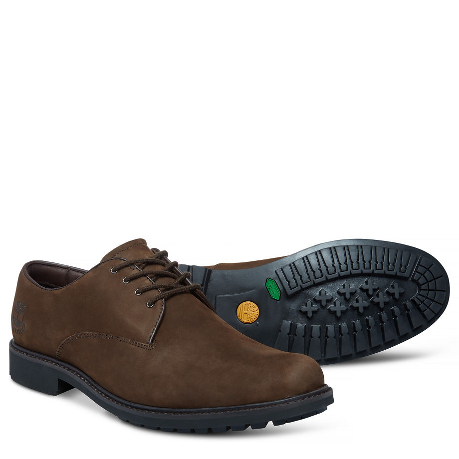 Timberland Men's Stormbuck Plain Toe Oxford Dark Brown Burnished Dark Brown Oiled