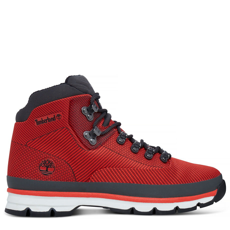Timberland Men's Euro Hiker Jacquard Boot Orange Orange Jacquard