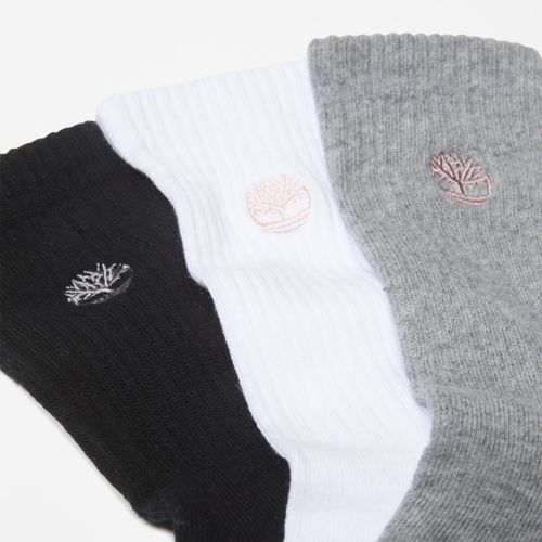 Timberland Women's 3-Pack Sagamore Beach Half-Cushion Crew Socks