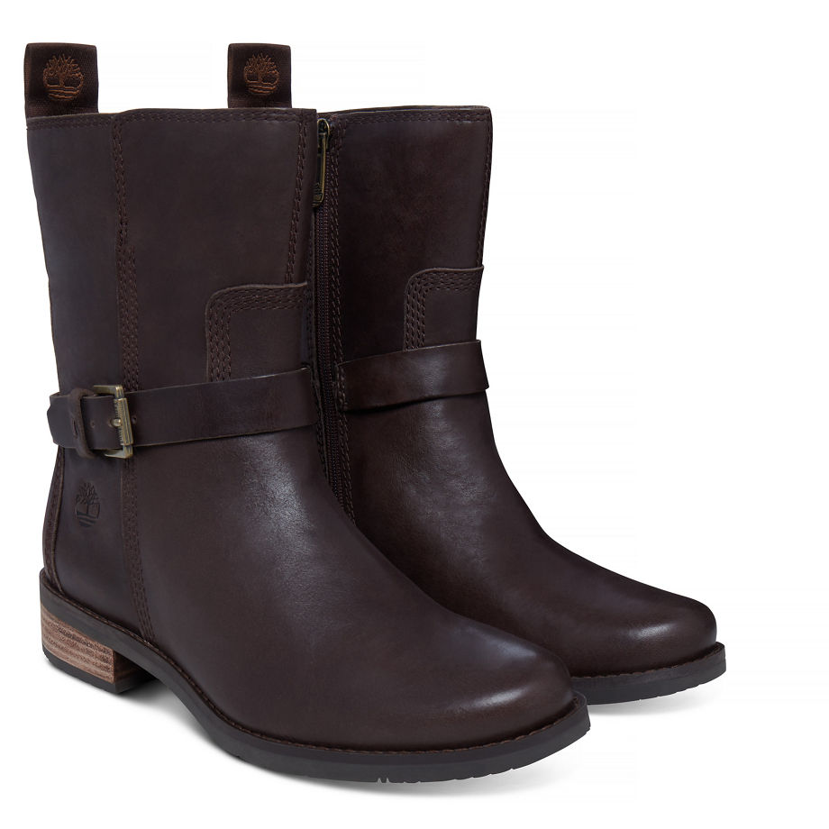 Timberland Women's Venice Park Biker Boot Vintage Brown Dark Brown Euro Vintage