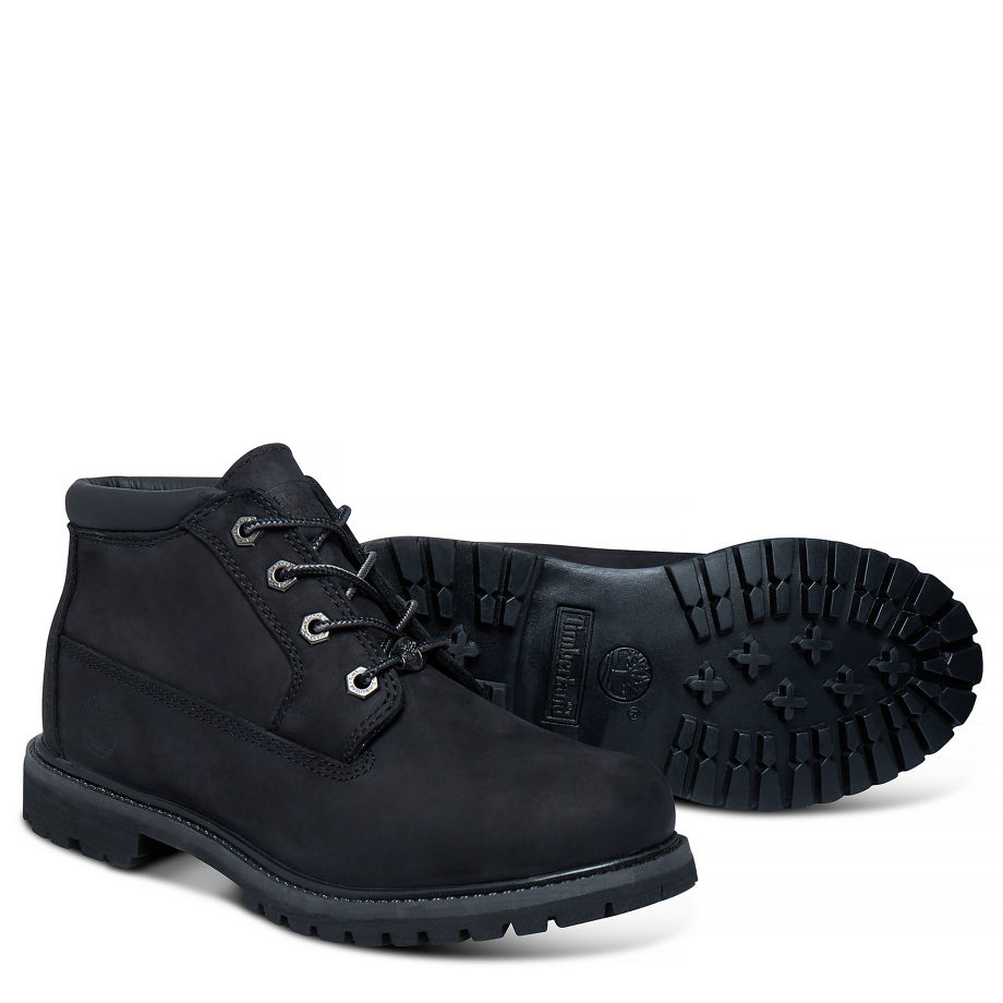 Timberland Women's Nellie Chukka Boot Black Black Nubuck