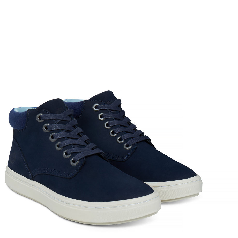 Timberland Women's Londyn Chukka Navy Navy Nubuck W/ Wool Collar