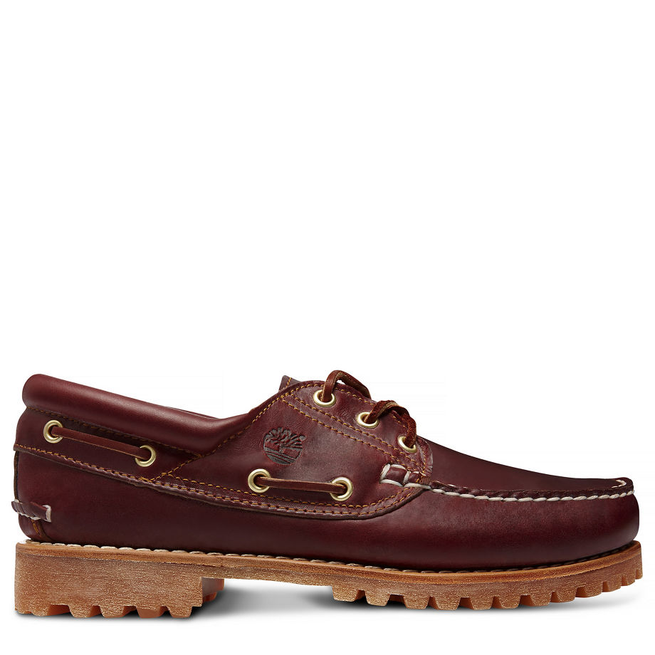 Timberland Men's 3-Eye Classic Lug Oxblood Burgundy Pull Up
