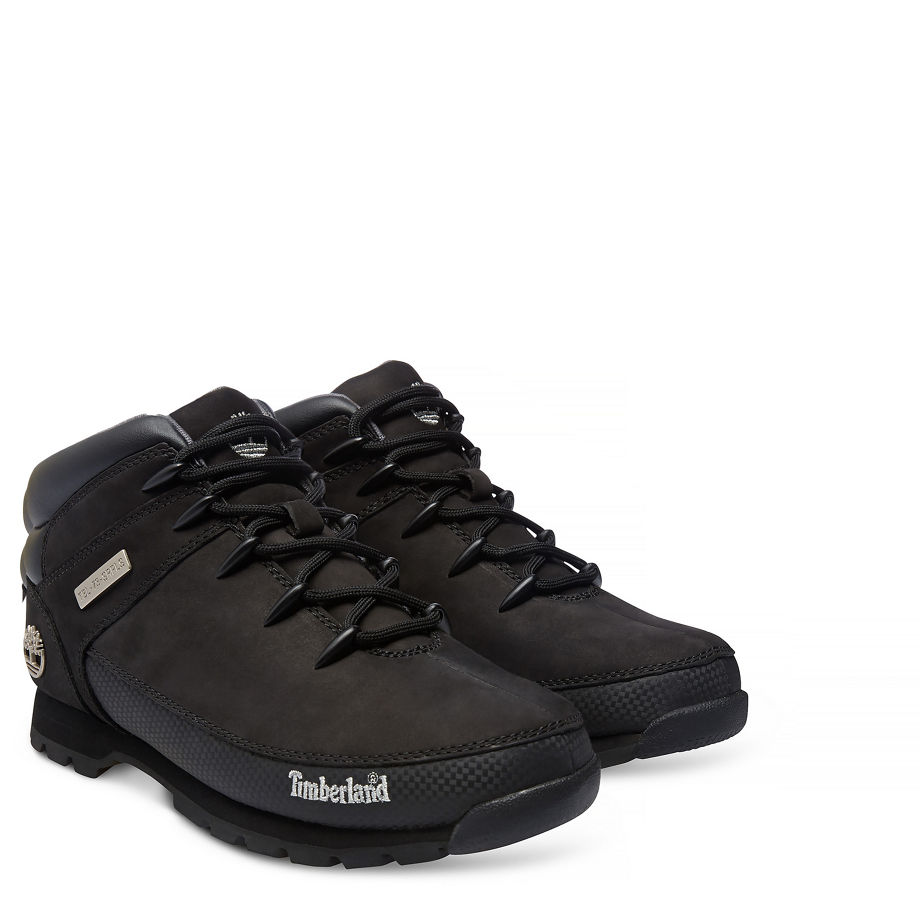 Timberland Men's Euro Sprint Hiker Black Black Nubuck