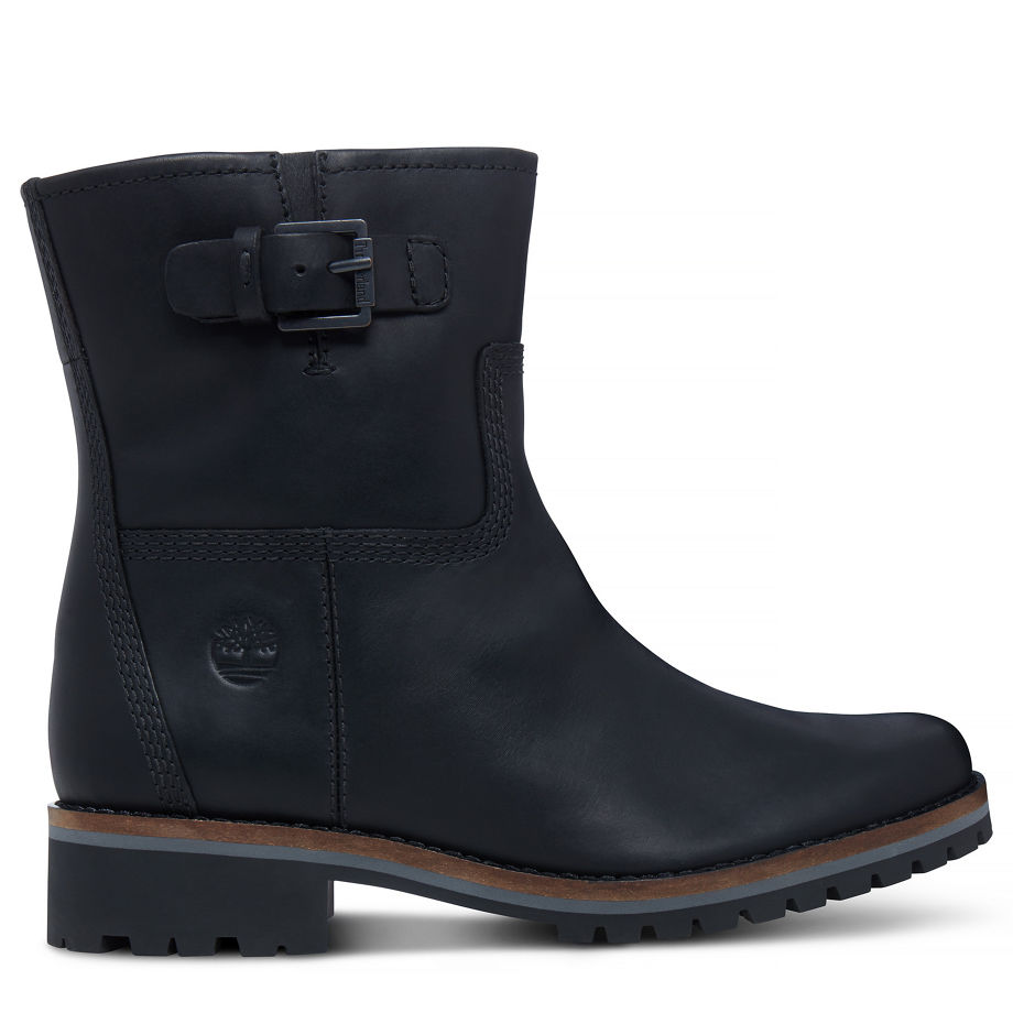 Timberland Women's Main Hill Biker Boot Black Jet Black Mincio