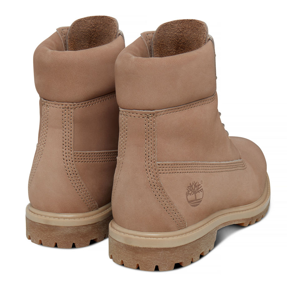 Timberland Women's 6-inch Icon Boot Natural Bone Waterbuck Monochromatic