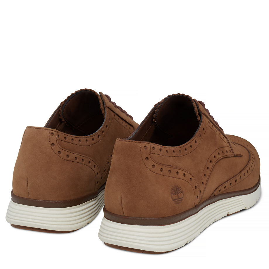 Timberland Men's Franklin Park Wingtip Oxford Tan Dark Rubber Waterbuck