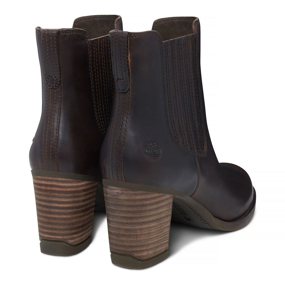 Timberland Women's Atlantic Heights Chelsea Dark Brown Canteen Forty