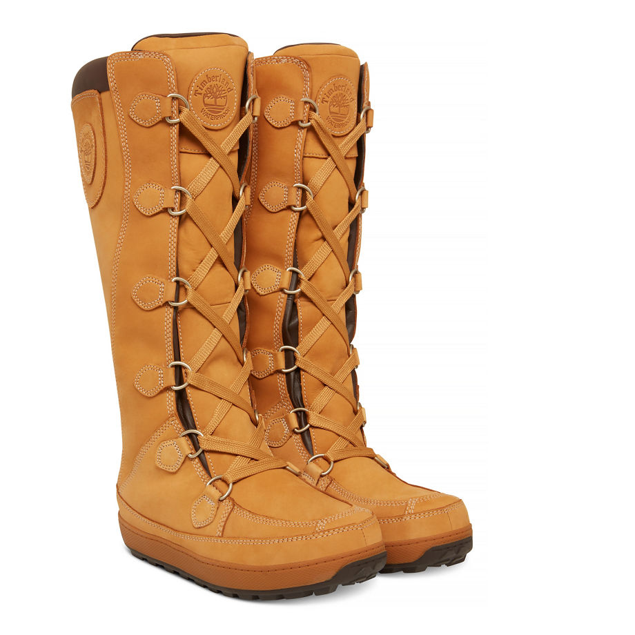 Timberland Women's Mukluk Boot Yellow Boot Wheat Nubuck