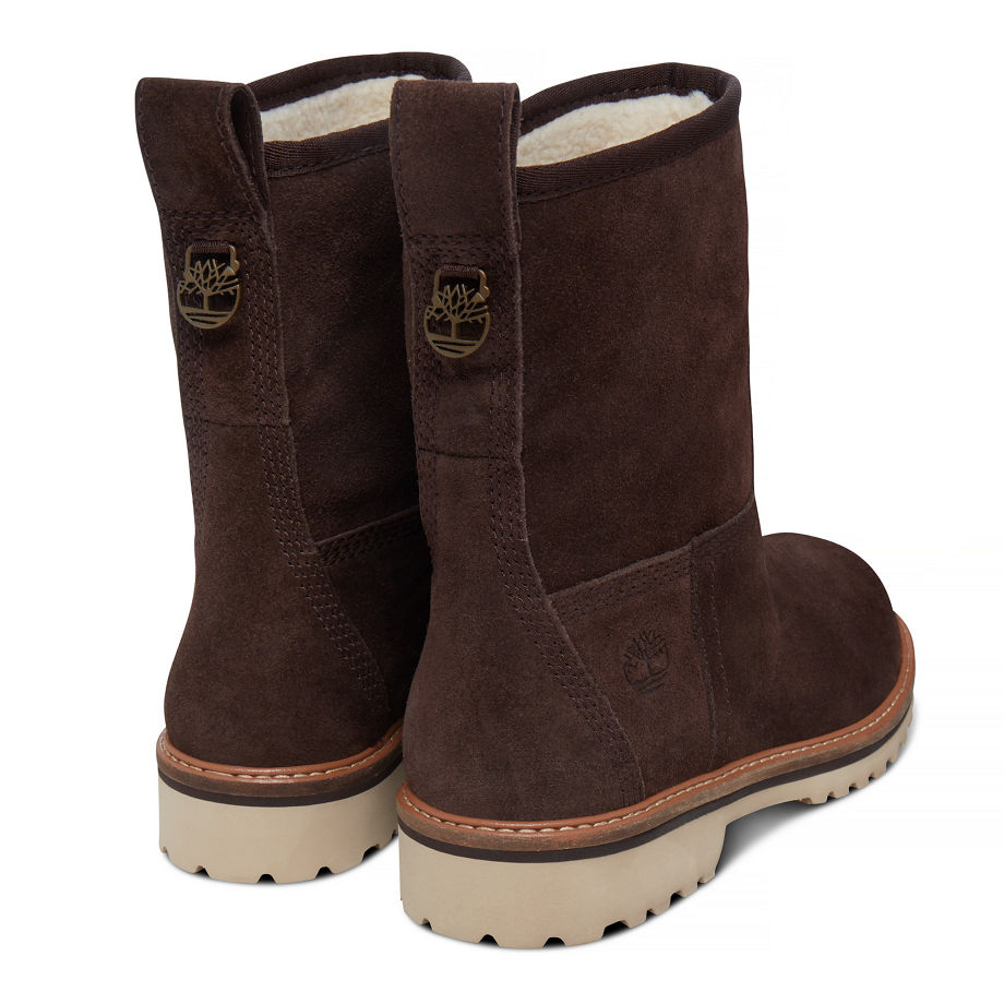 Timberland Women's Chamonix Valley Winter Boot Chocolate Dark Brown Suede