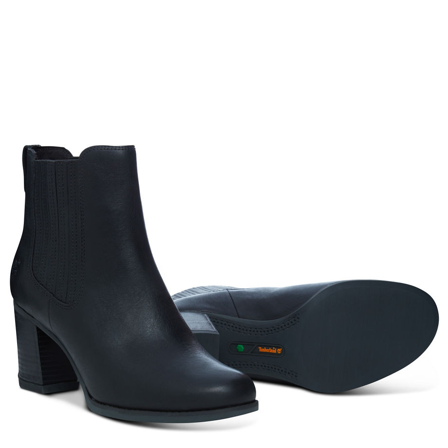 Timberland Women's Atlantic Heights Leather Chelsea Black Jet Black Forty